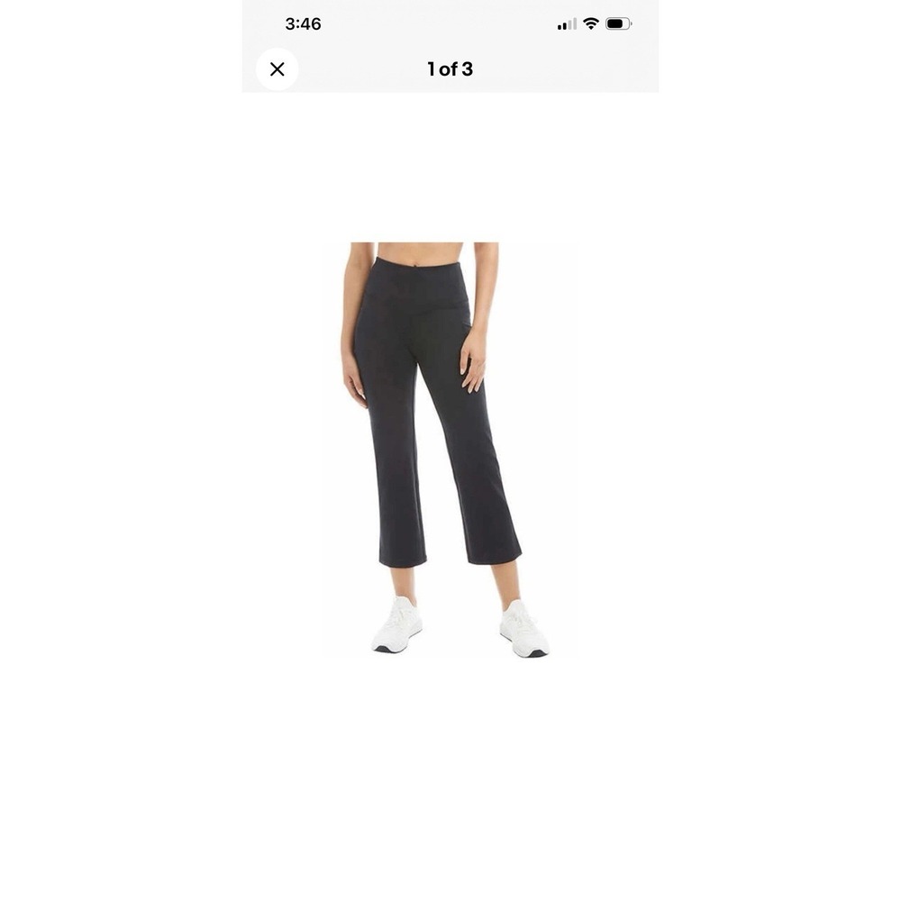 Jockey Ladies' Yoga Capri Cropped Slit Flare Pant, Black -  Size S